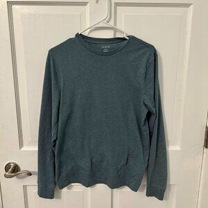 Teal Gray J. Crew Longsleeve Crewneck Tee